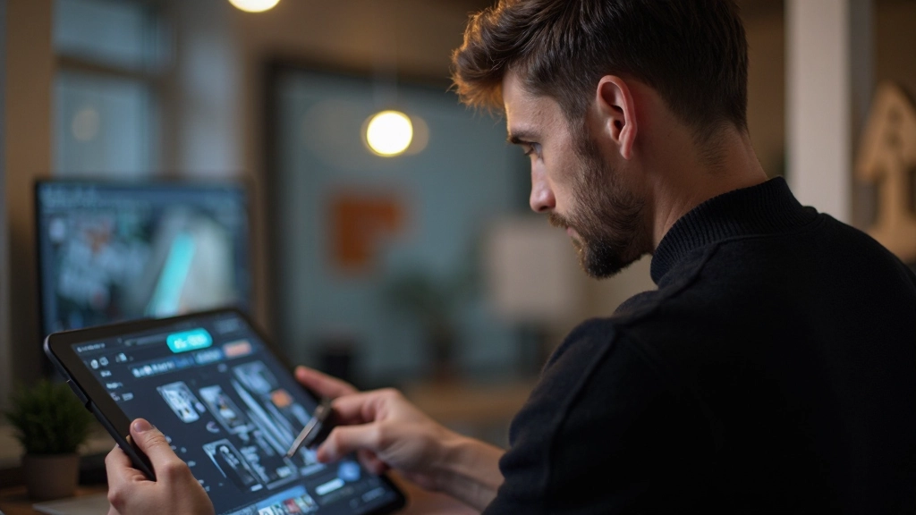 Дизайнер работает над визуальной идентичностью и брендингом компании