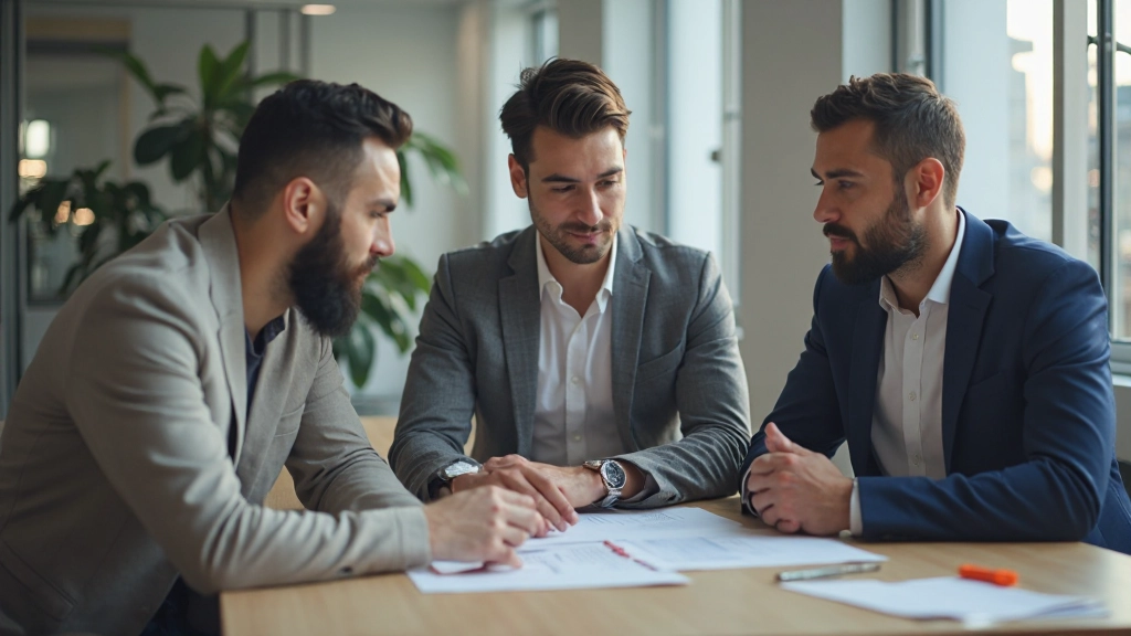 Команда специалистов обсуждает цифровую маркетинговую стратегию