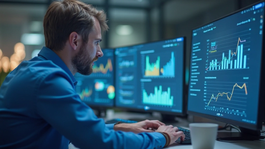 Маркетолог анализирует метрики и ключевые показатели эффективности