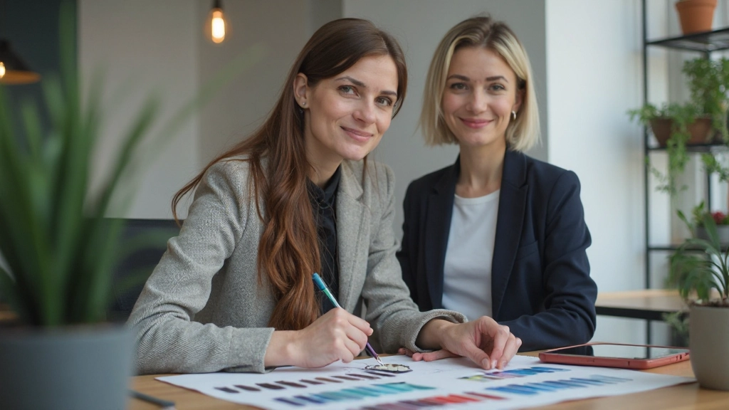 Специалист по брендированию разрабатывает визуальную идентичность компании