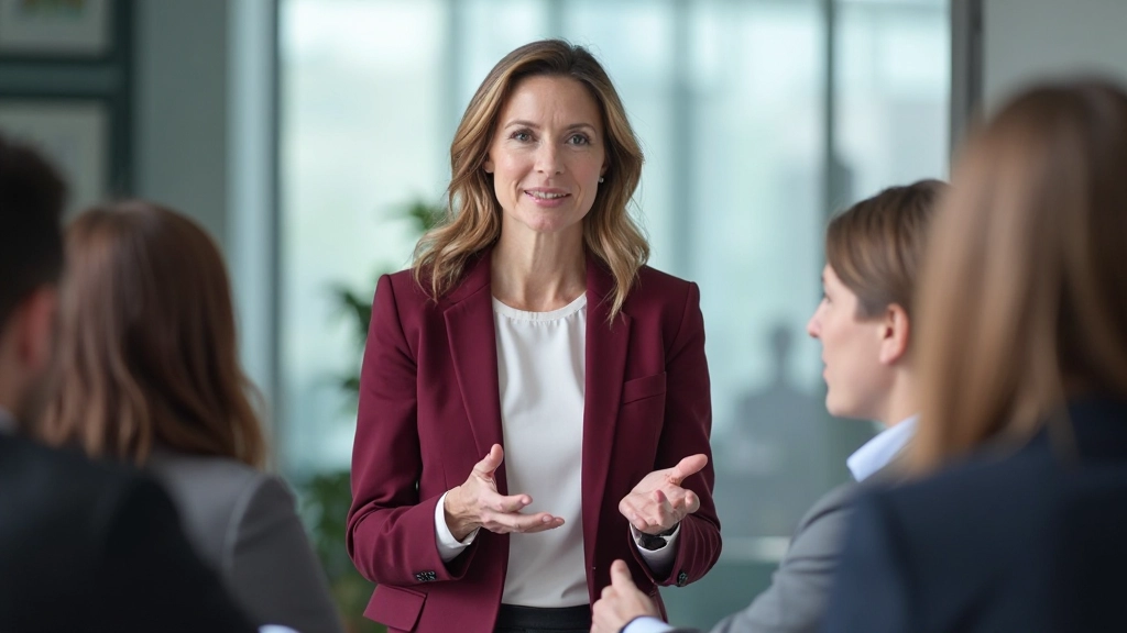 Профессионал проводит презентацию маркетинговой стратегии команде